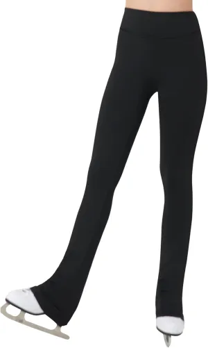 Girls Figure Skating Pants Soft Stretch High Waisted Practice Ice Skating Leggings for Kids Teen Workout Training