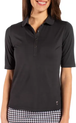 GOLFTINI Women's Elbow Sleeve Golf Polo - Stretch, UPF 30 , Moisture-Wicking - Sport Shirt for Golf, Tennis & Pickleball