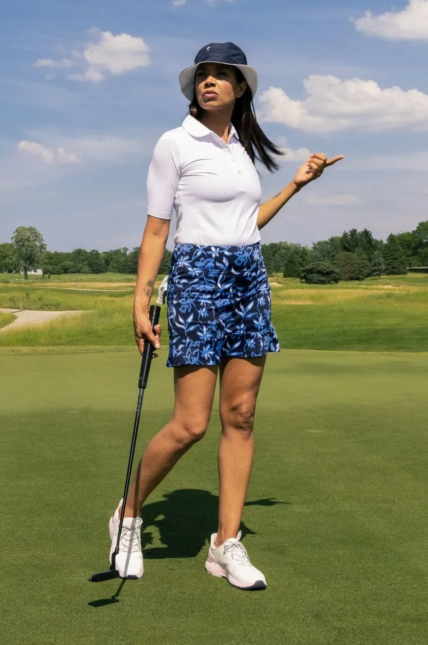 GOLFTINI Women's Elbow Sleeve Golf Polo - Stretch, UPF 30 , Moisture-Wicking - Sport Shirt for Golf, Tennis & Pickleball