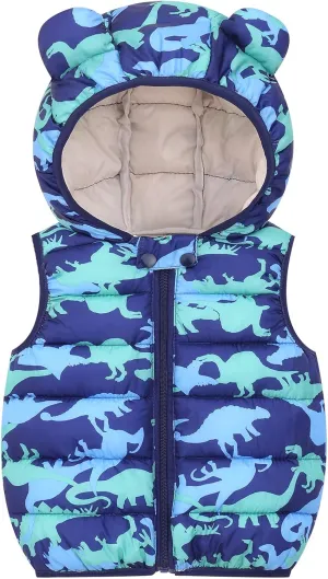 Happy Cherry Toddler Baby Girls&Boys Zipper Jacket Sleeveless Warm Vest Lightweight Coat