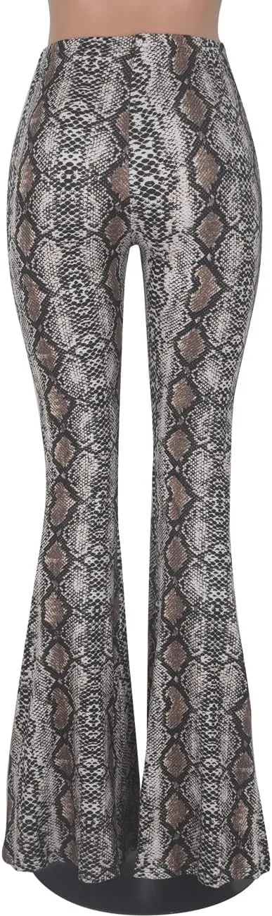 Herose Tall Ladies Soft Flared Leggings Pants Floor Length S-2XL