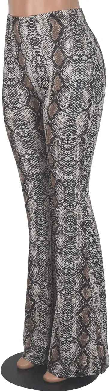 Herose Tall Ladies Soft Flared Leggings Pants Floor Length S-2XL