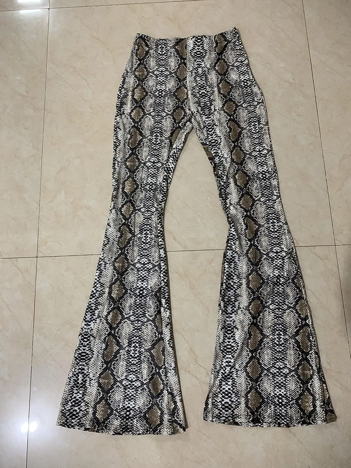 Herose Tall Ladies Soft Flared Leggings Pants Floor Length S-2XL