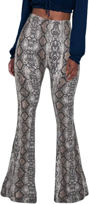 Herose Tall Ladies Soft Flared Leggings Pants Floor Length S-2XL