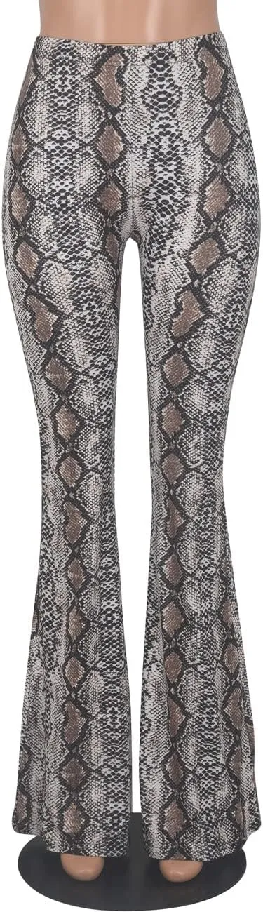 Herose Tall Ladies Soft Flared Leggings Pants Floor Length S-2XL