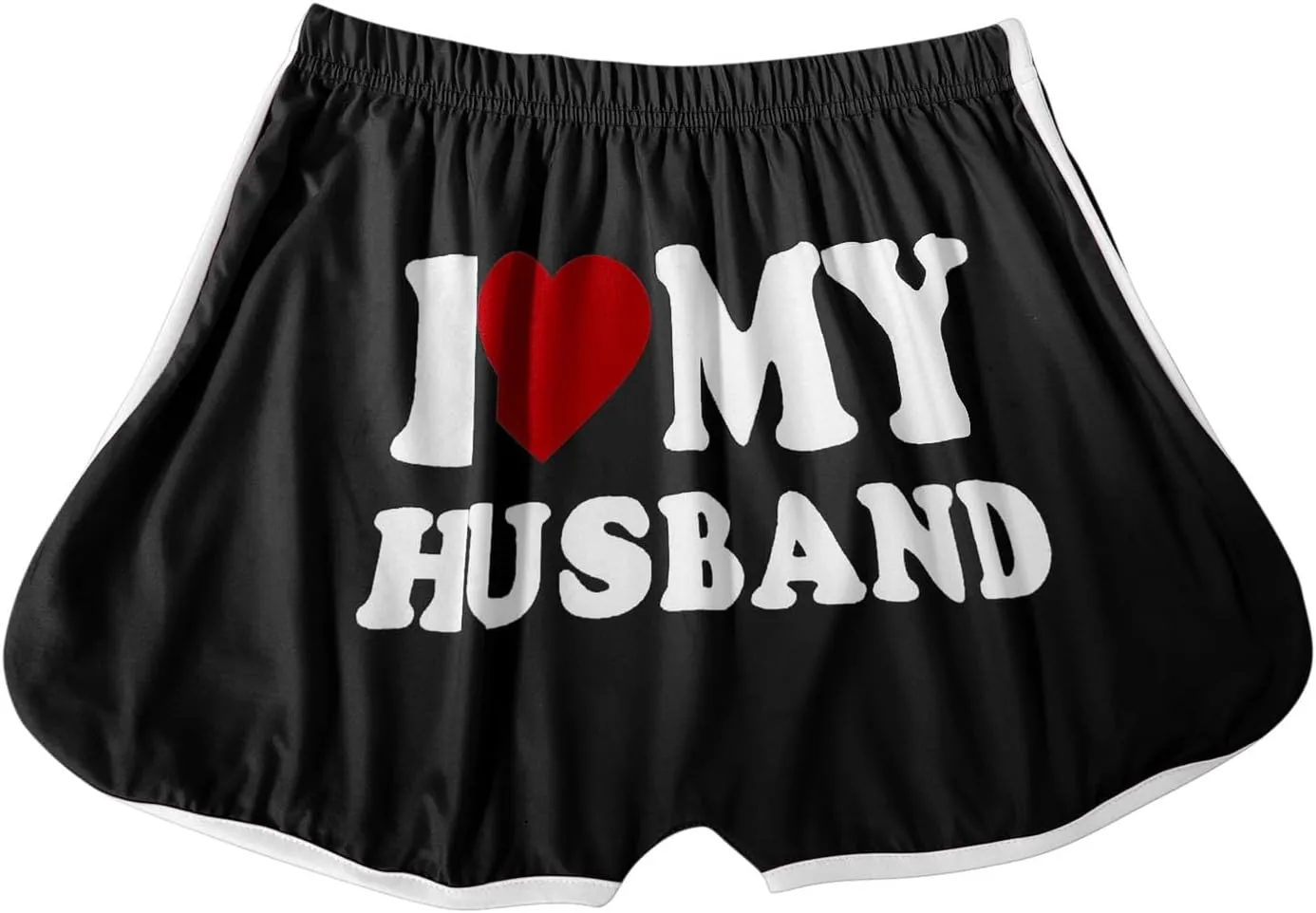 I Love My Husband Booty Shorts Womens Sexy 3" High Waist Yoga Biker Shorts Soft Spandex Dance Hot Pants Butt Lifting Leggings