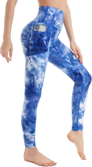iniber High Waisted Yoga Pants with Pockets for Women 4-Way Stretch Soft Running Workout Leggings Athletic Yoga Pants