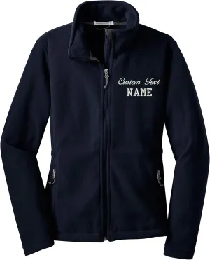 INK STITCH Ladies Custom Stitching Text Value Fleece Jackets - 12 Colors