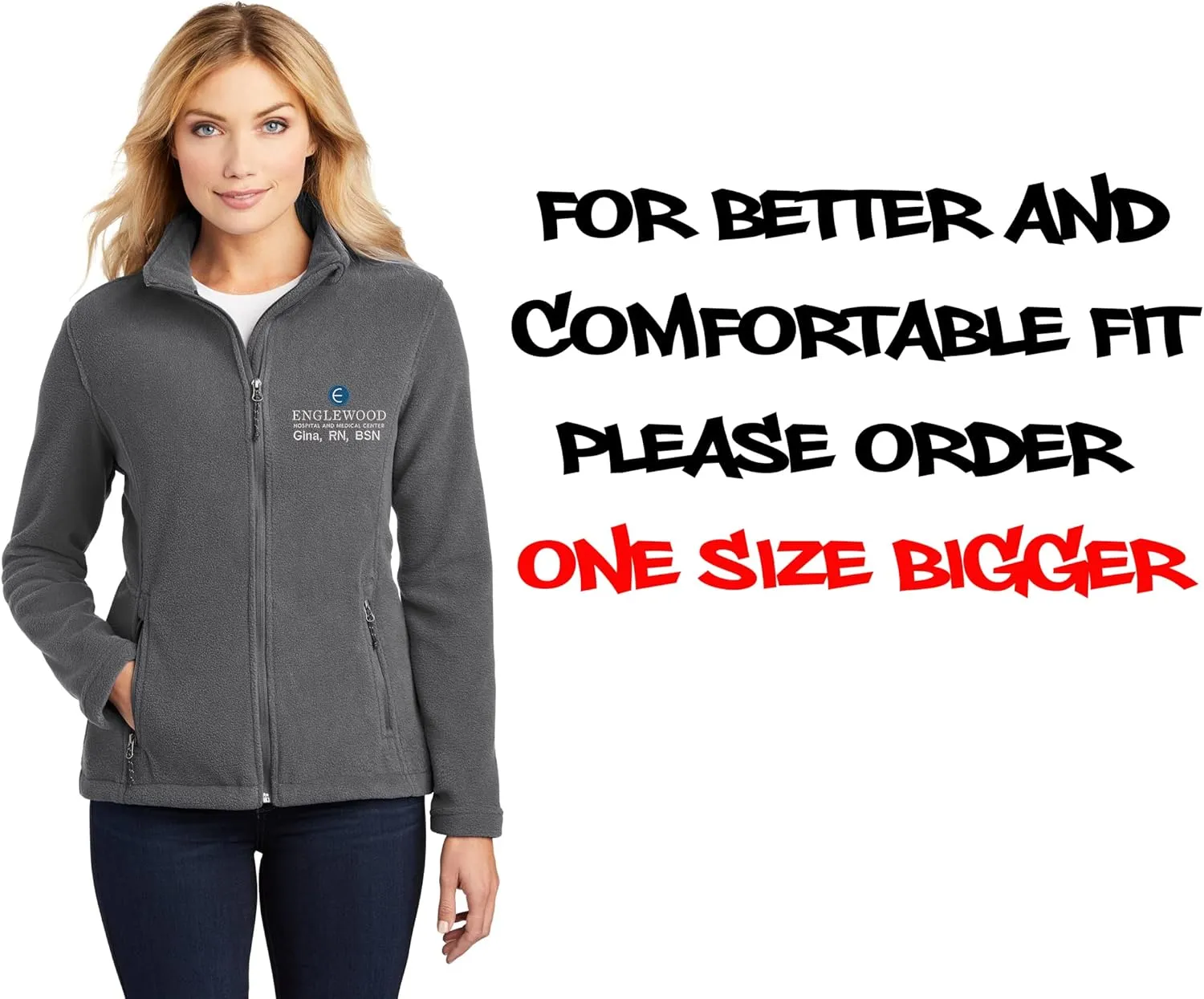 INK STITCH Women L217 Custom Stitching Embroidery Fleece Jackets - Multicolors