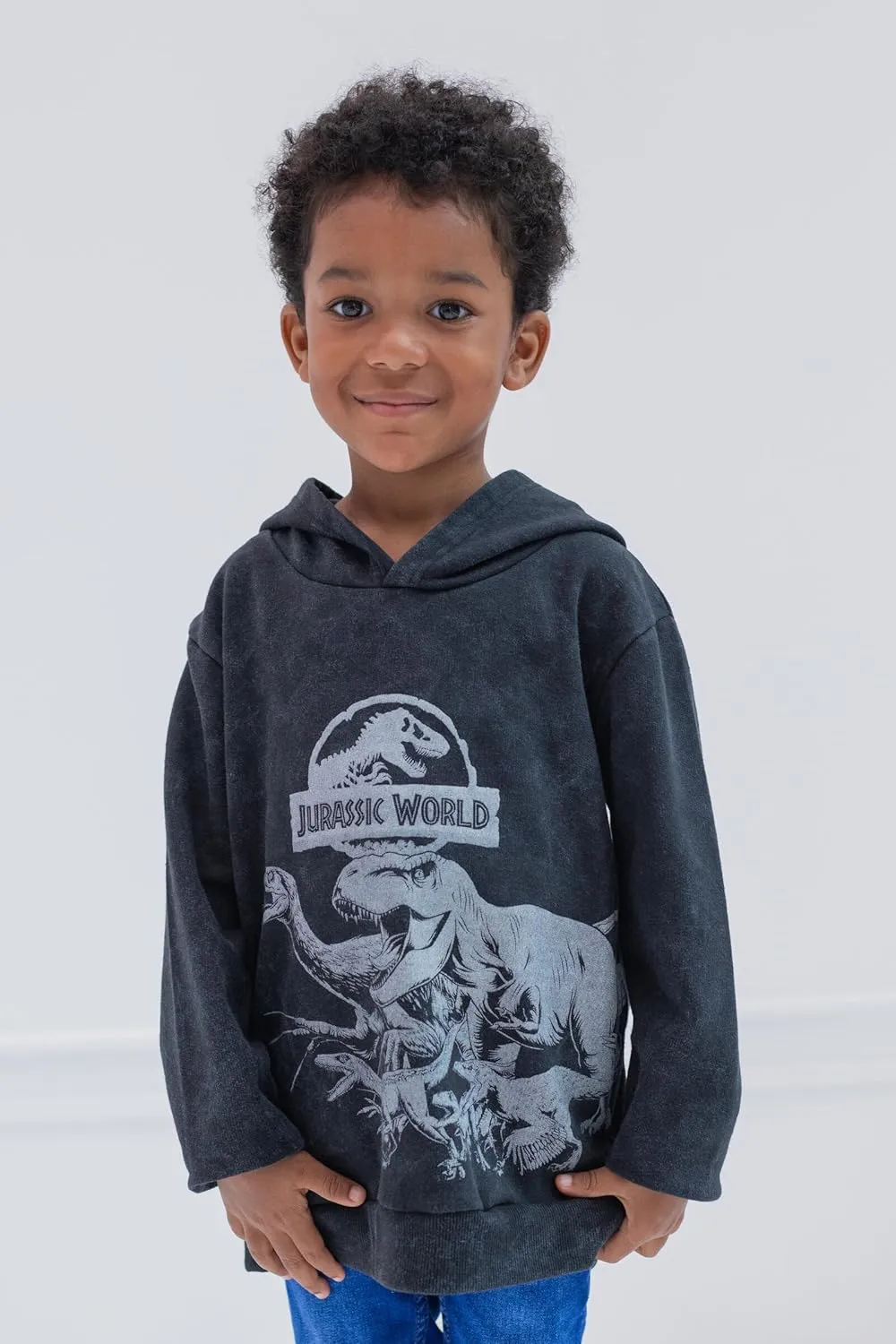 Jurassic World Dinosaur T-Rex Fleece Pullover Hoodie Toddler to Big Kid