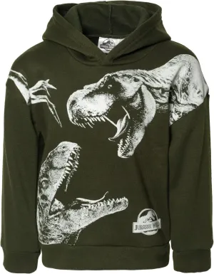 Jurassic World Dinosaur T-Rex Fleece Pullover Hoodie Toddler to Big Kid