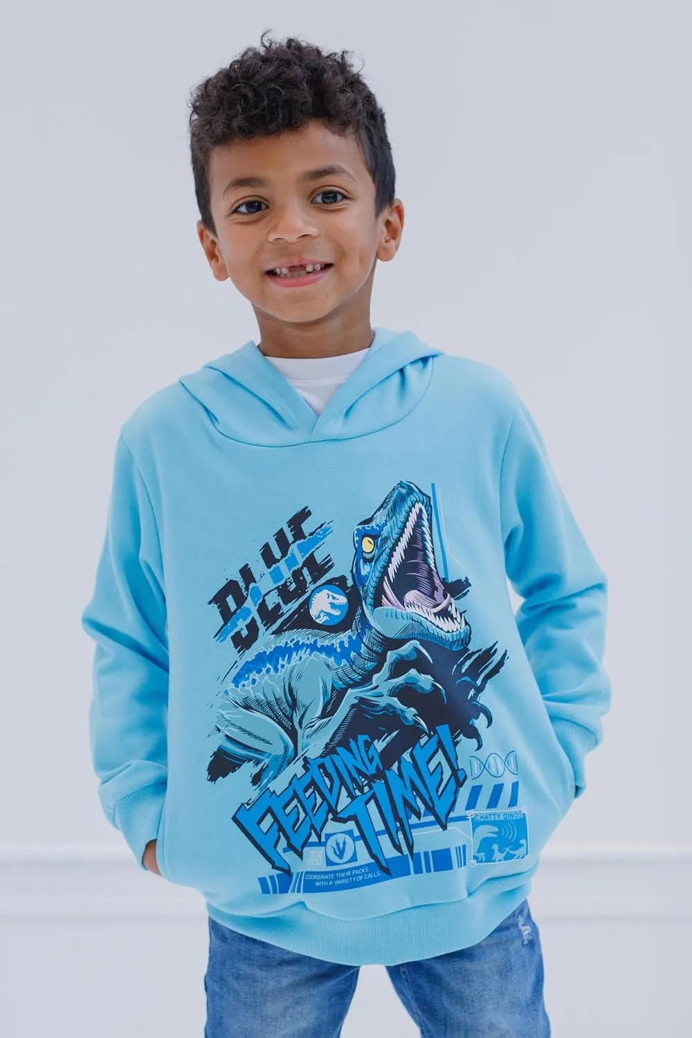Jurassic World Dinosaur T-Rex Fleece Pullover Hoodie Toddler to Big Kid