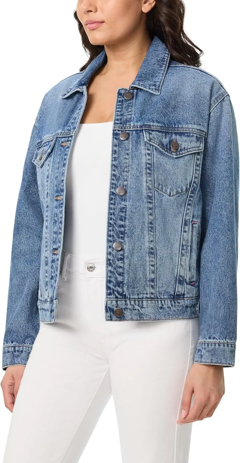 kensie Jeans for Women Oversized Denim Jacket, Small to X-Large