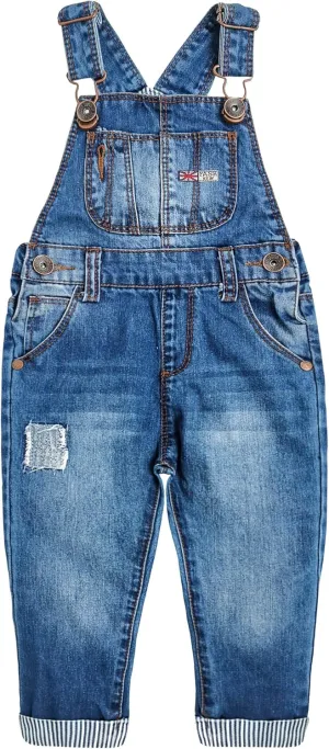 KIDSCOOL SPACE Baby Denim Overall,Toddler Little Soft Cute Jean Jumper