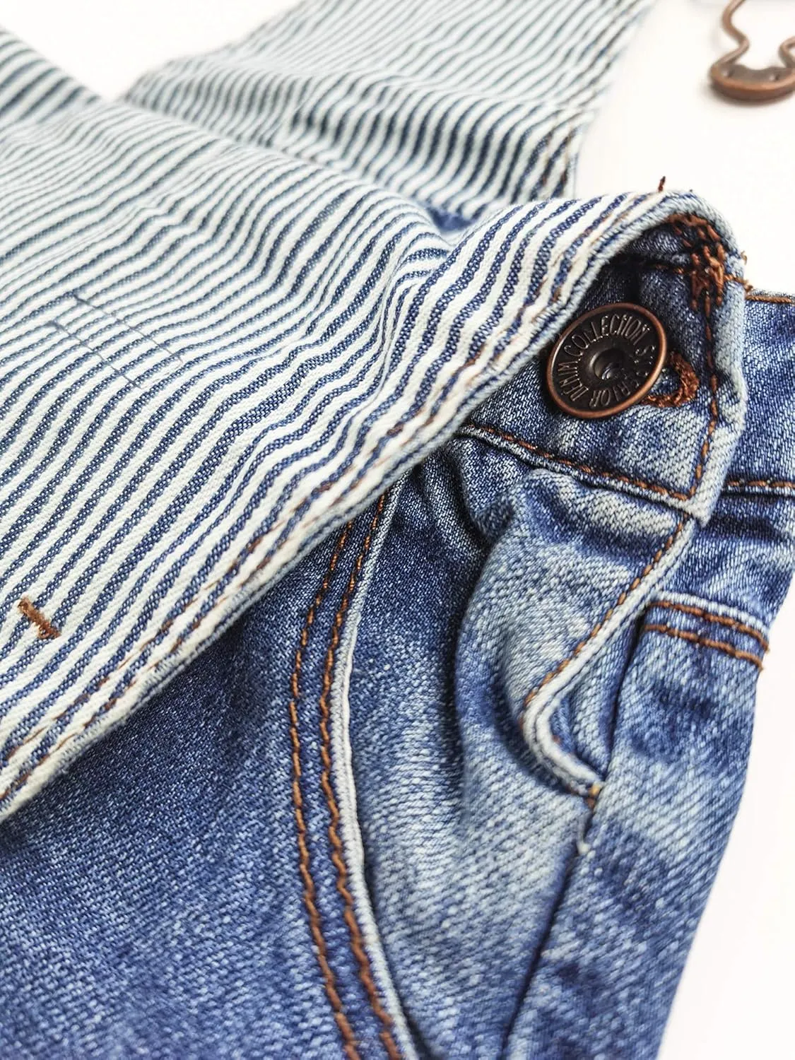 KIDSCOOL SPACE Baby Denim Overall,Toddler Little Soft Cute Jean Jumper