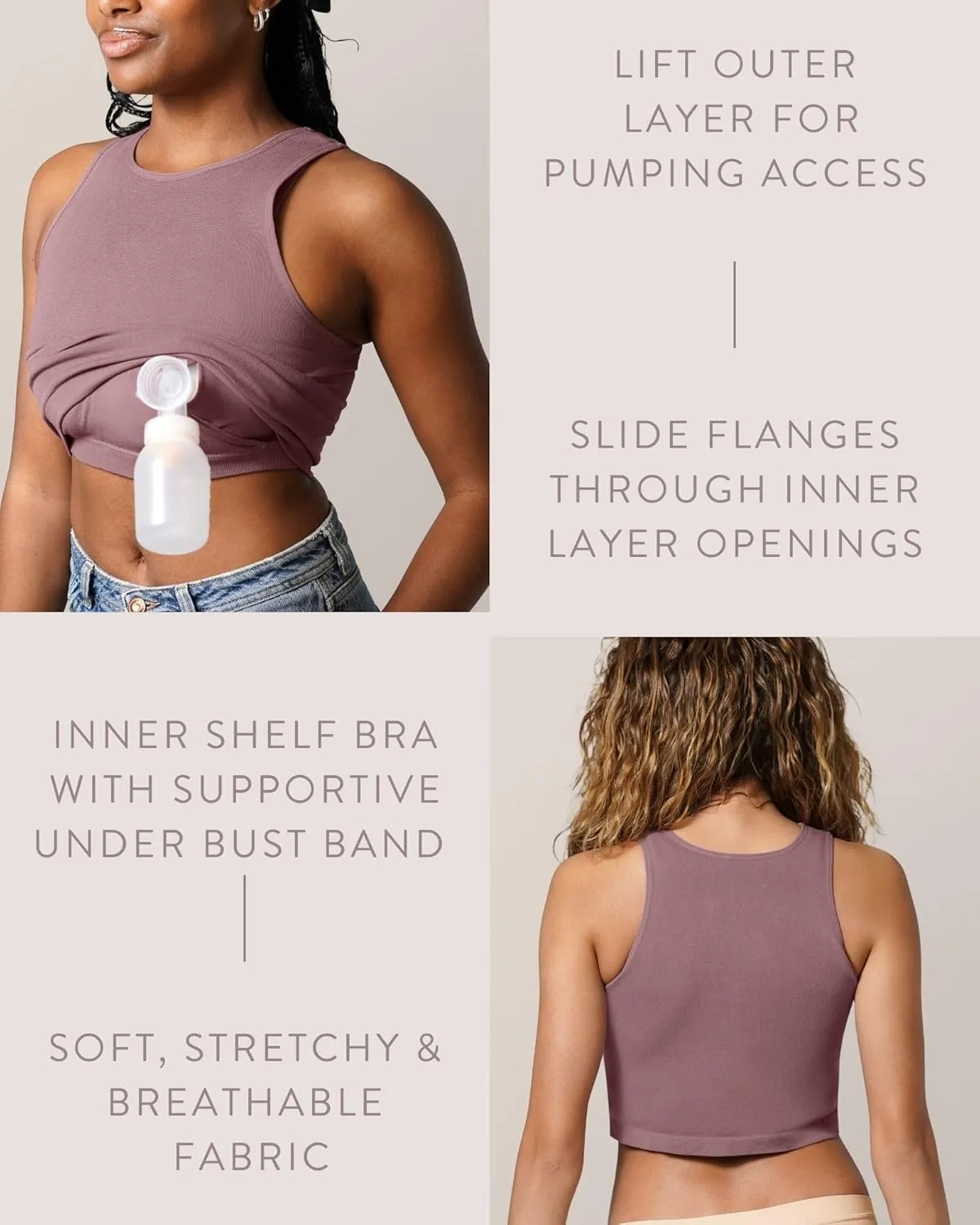 Kindred Bravely Sublime Hands-Free Pumping Longline Bra | Nursing Tank Tops