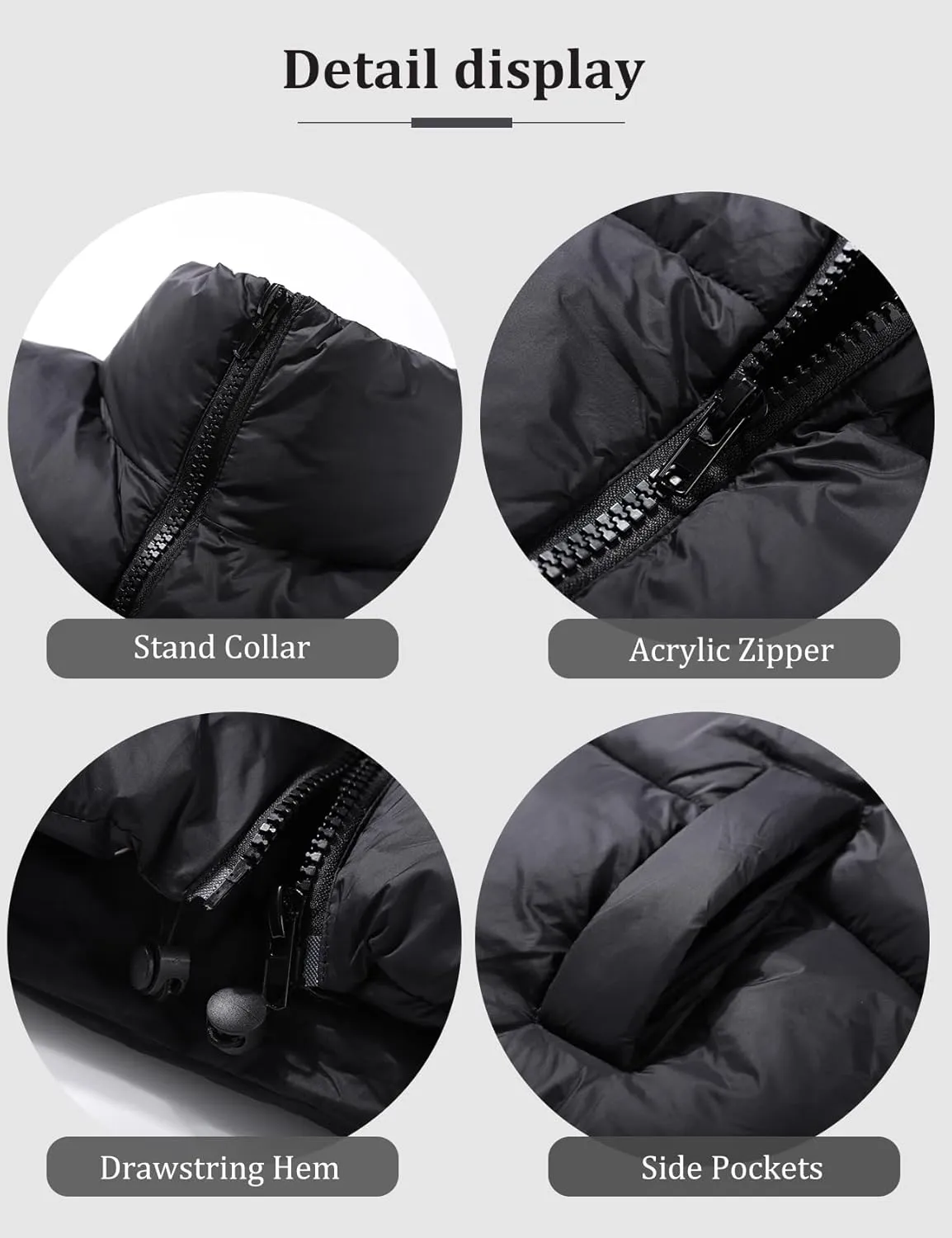 Kissonic Womens Winter Cropped Puffer Vest Sleeveless Padded Lightweight Puffy Vest with Pockets
