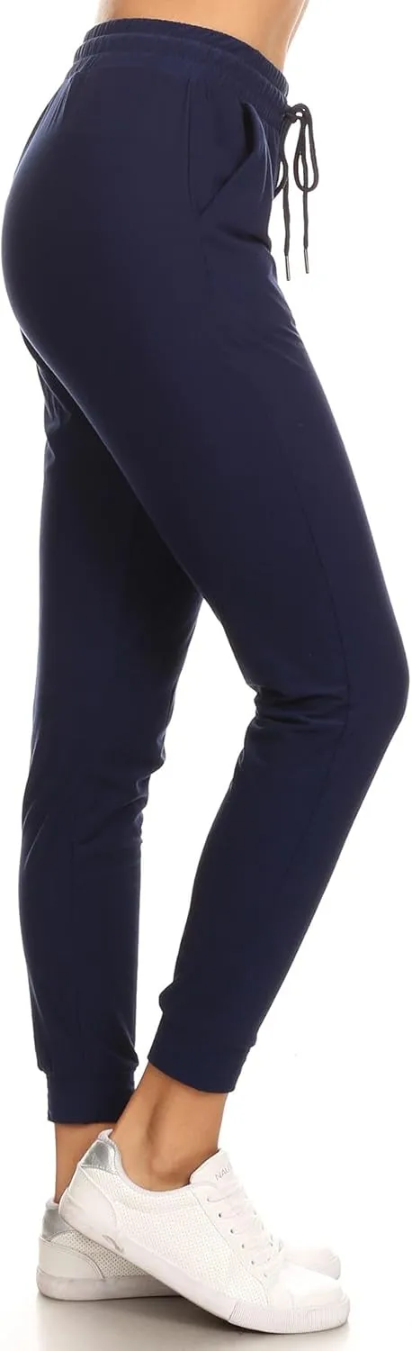 LA12ST Jogger Pants for Women Womens Sweatpants Drawstring Pockets Soft Workout Yoga Lightweight Lounge Pants