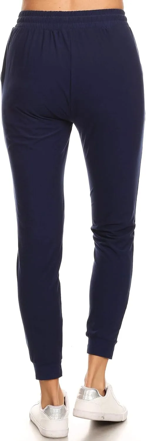 LA12ST Jogger Pants for Women Womens Sweatpants Drawstring Pockets Soft Workout Yoga Lightweight Lounge Pants