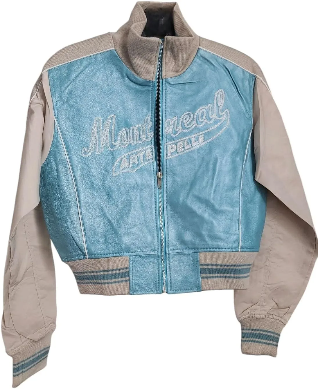 Ladies Leather & Suede Medium (Montreal ARTE Pelle Jackets) Blue, Blue, Medium