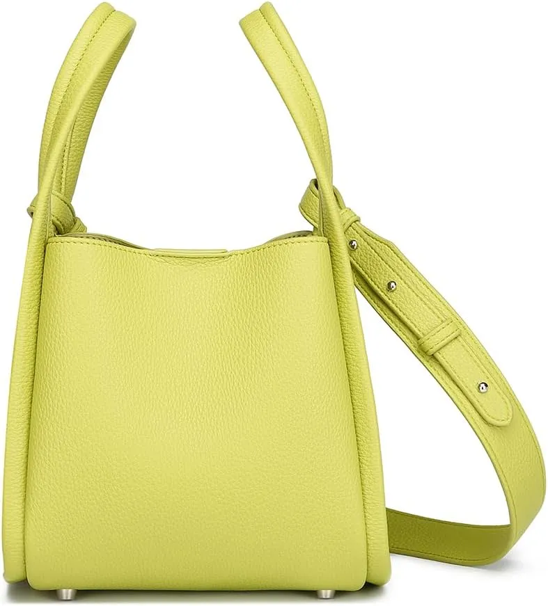 Leather Tote Bag Slouchy Handbag with Zipper Stylish for Women's
