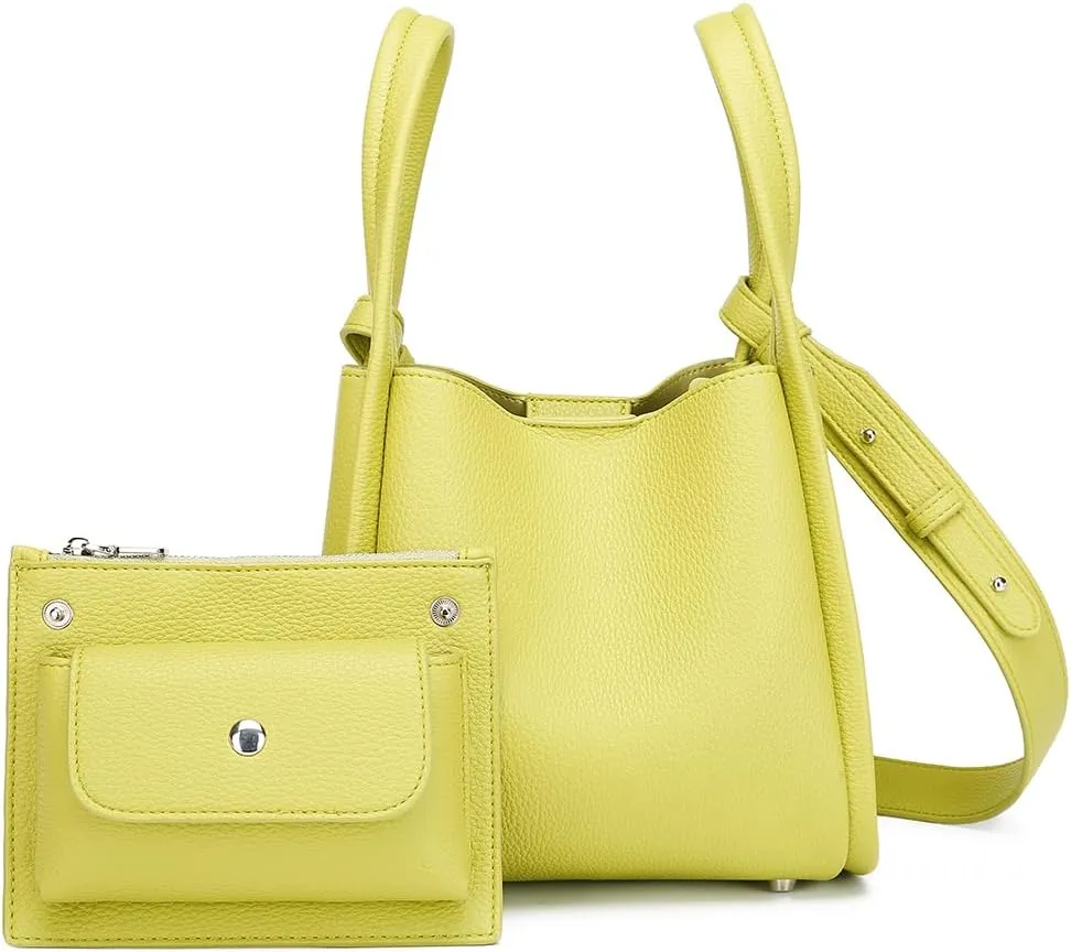 Leather Tote Bag Slouchy Handbag with Zipper Stylish for Women's