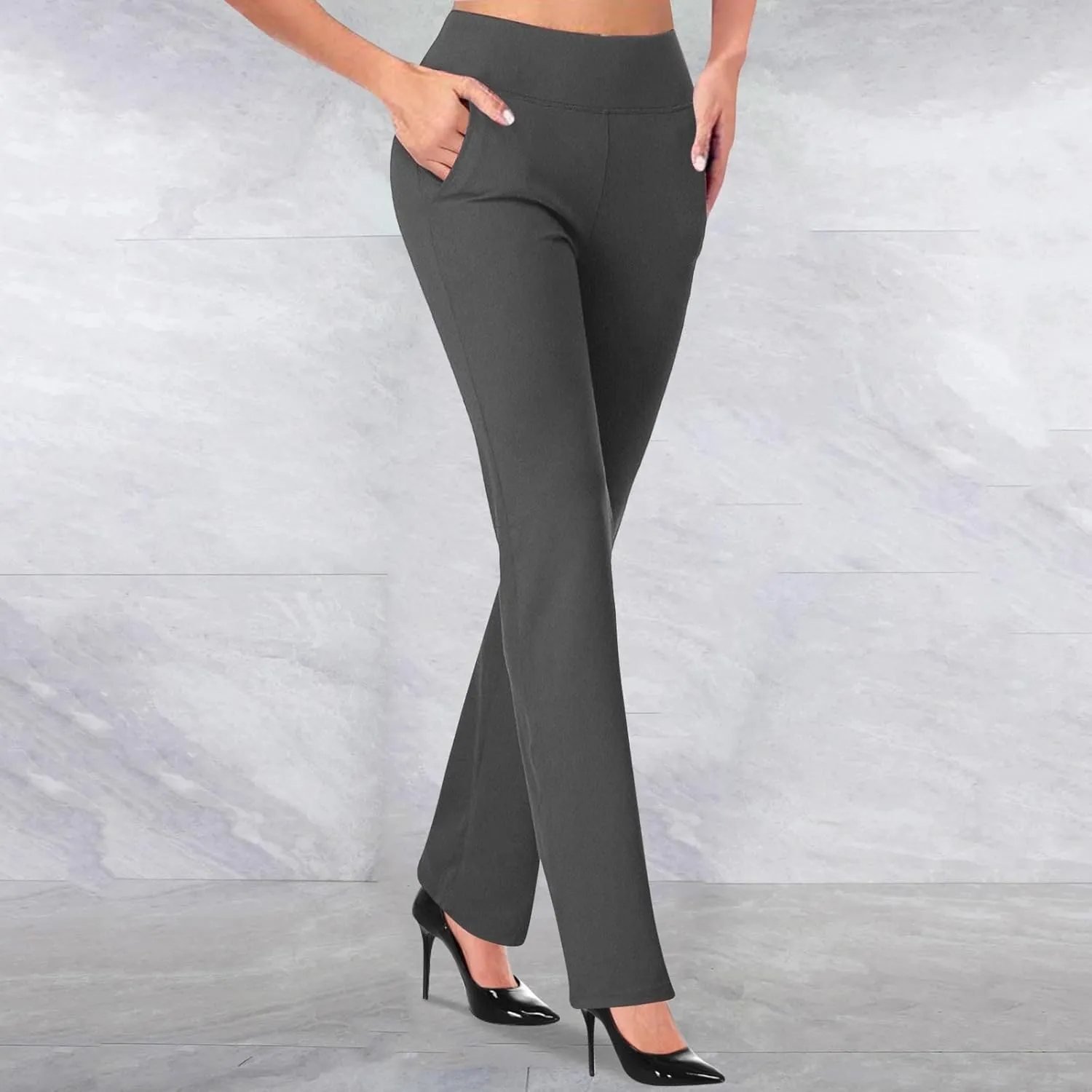 Leggings for Women Work Pants for Women 2024 High Waist Stretch Soft Comfy Athletic Workout Yoga Pants Business Trousers