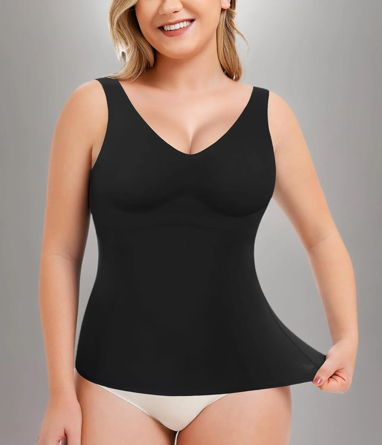 LODAY Shapewear Tummy Control Tank Top Compression Tanks for Women V-Neck Camisole Cami Slimming Body Shaper