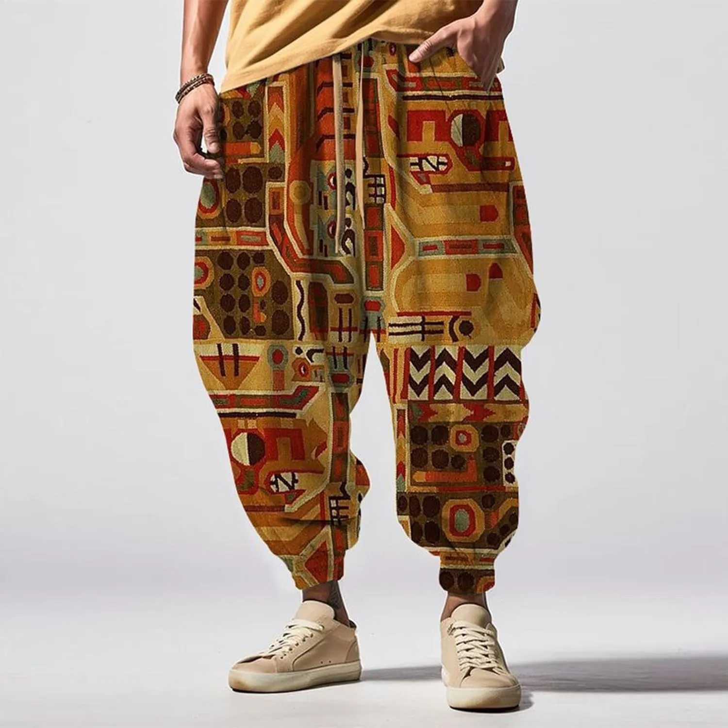 Loose Drop Crotch Trousers Street Feel Casual Sweatpants Mens Lightweight Sweatpants Parachute Pants Yoga Pants for