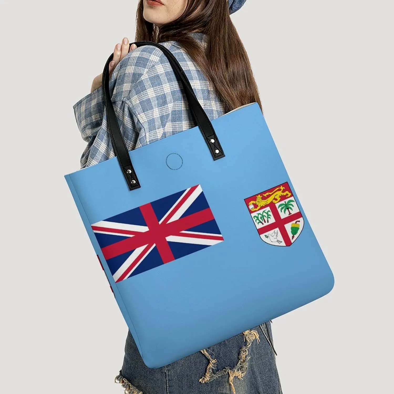 Marshall Lslands Flag Women's Leather Hobo Handbag Stylish Tote for Everyday Essentials