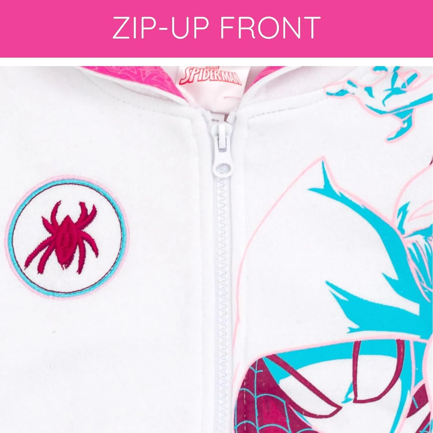 Marvel Spider-Man Avengers Fleece Zip Up Cosplay Hoodie Toddler to Big Kid Sizes (2T - 18-20)