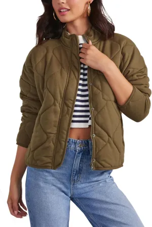 MAYSTEPPE Womens Puffer Jackets Lightweight,Long Sleeve Zip Short Down Coats Winter Cropped Warm Quilted Jacket with Pocket