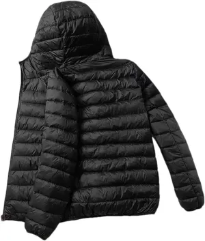Men Spring Autumn Fashion Lightweight Duck Down Down Jacket Short Hooded Winter Warm Puffer Jacket