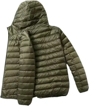 Men Spring Autumn Fashion Lightweight Duck Down Down Jacket Short Hooded Winter Warm Puffer Jacket