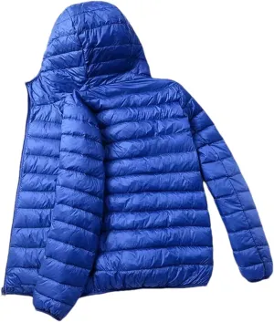 Men Spring Autumn Fashion Lightweight Duck Down Down Jacket Short Hooded Winter Warm Puffer Jacket