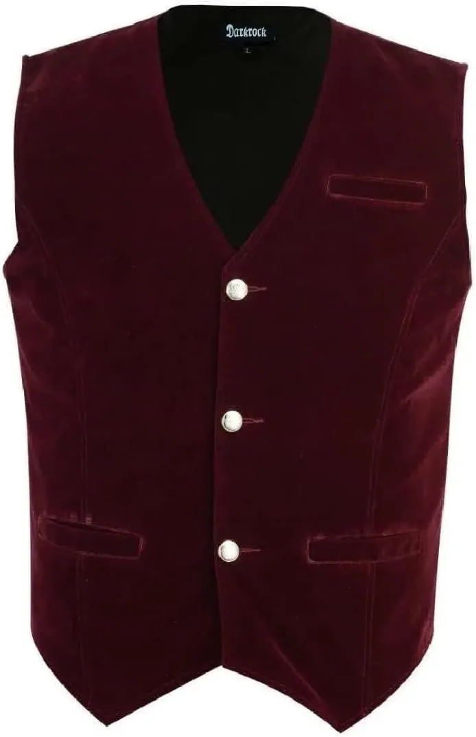 Men's Designer Stylish Premium Quality Casual Red Velvet Vest