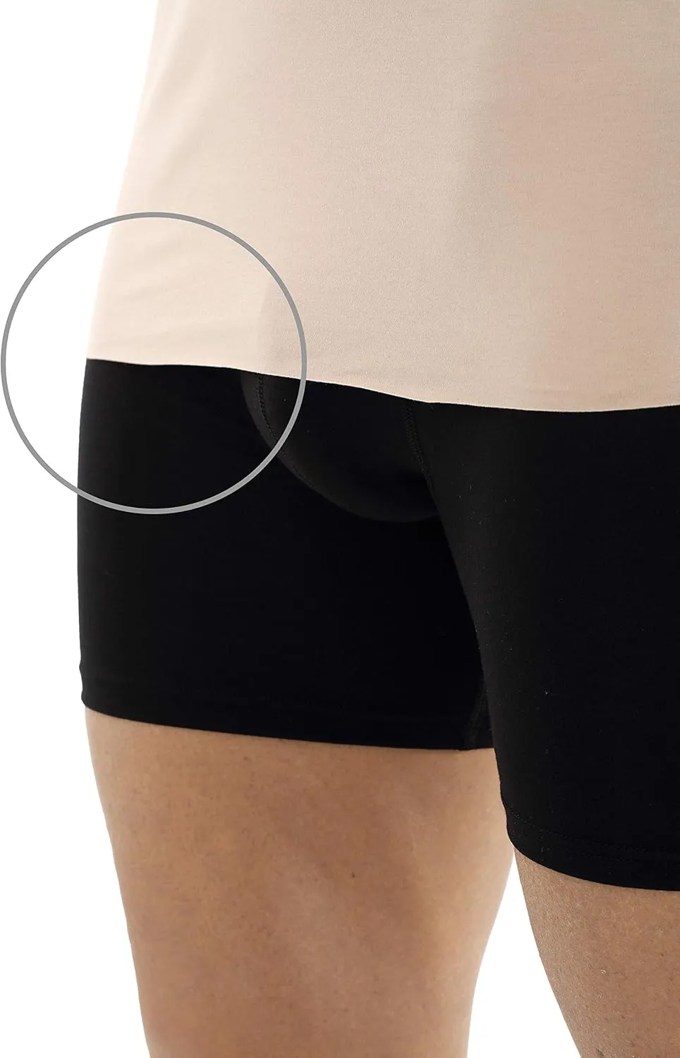 Men's Laser Cut Invisible Seamless deep v-Neck Undershirt Short Sleeves Stretch Cotton Nude Beige