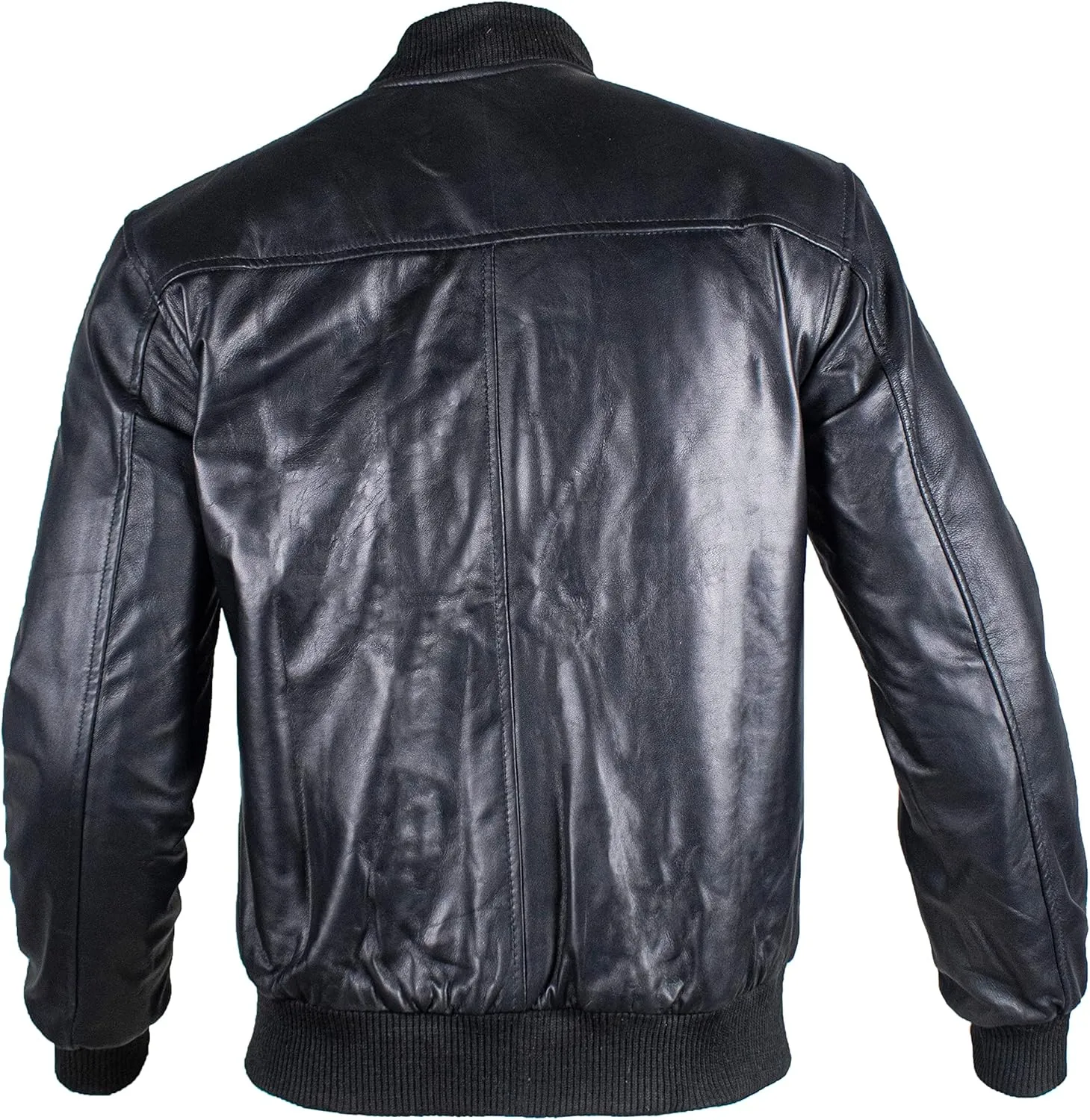 Mens Leather Bomber Jacket  Real Lambskin Leather Bomber Jackets for Men