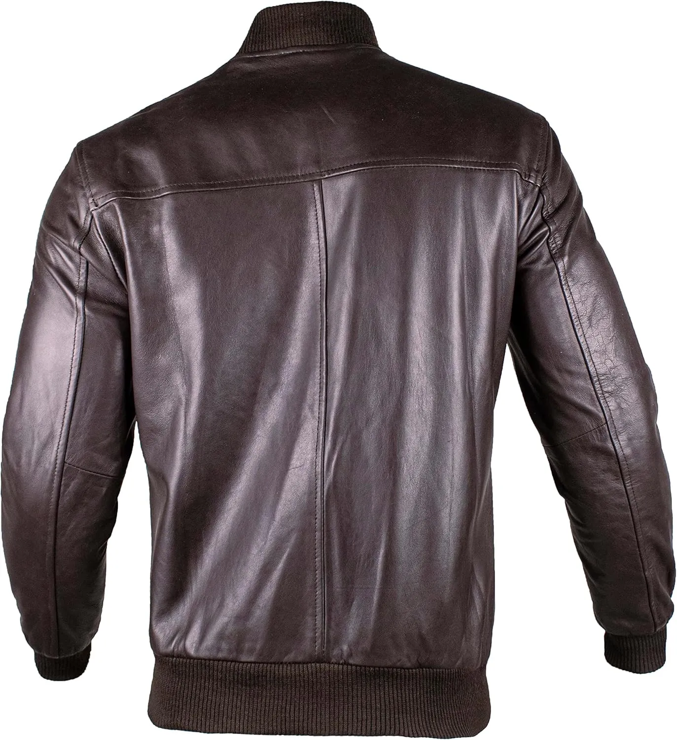 Mens Leather Bomber Jacket  Real Lambskin Leather Bomber Jackets for Men