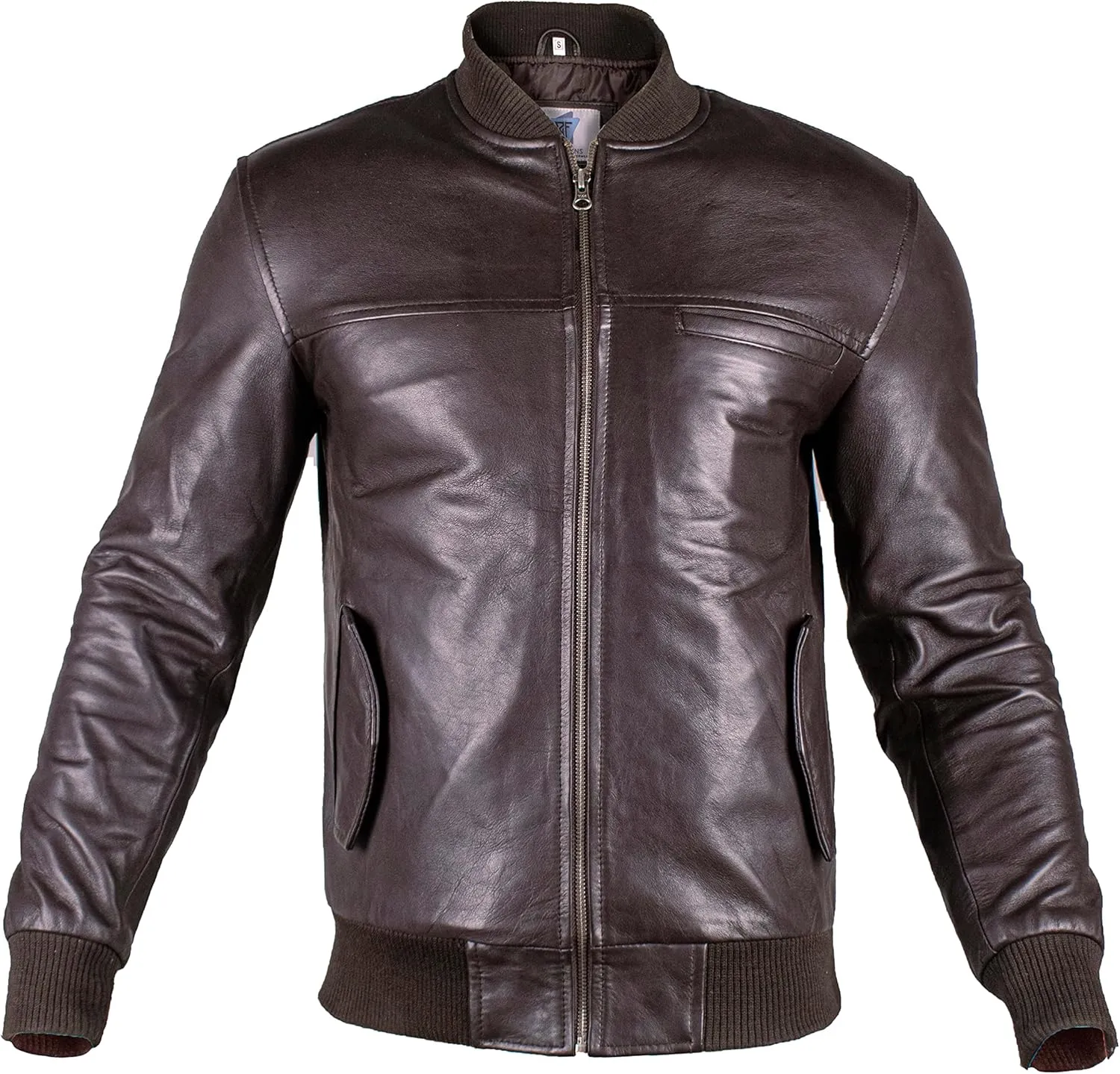Mens Leather Bomber Jacket  Real Lambskin Leather Bomber Jackets for Men
