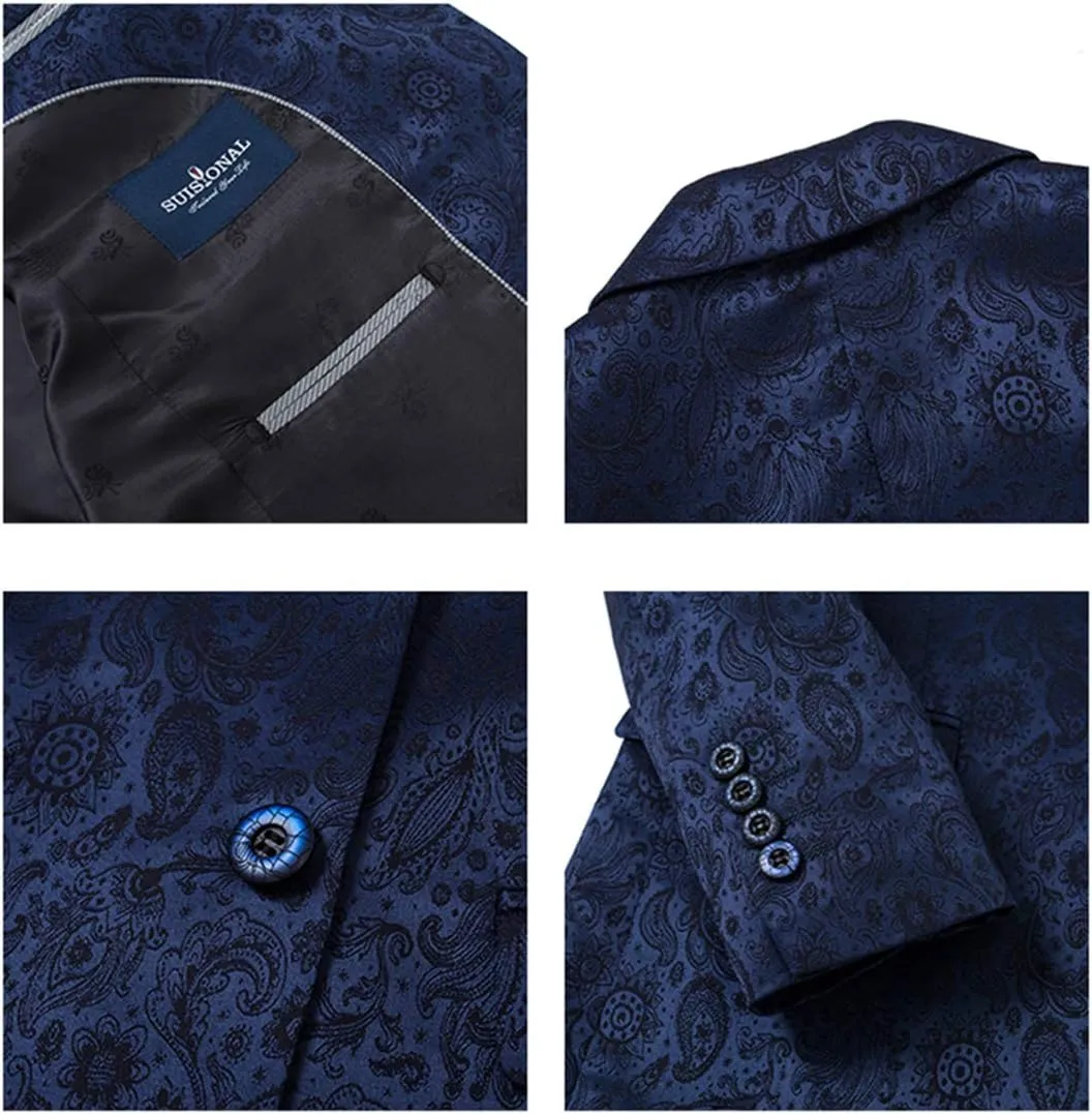 Men's Luxury Dress Slim Fit Tuxedo Suit Jacket and Stylish Blazer