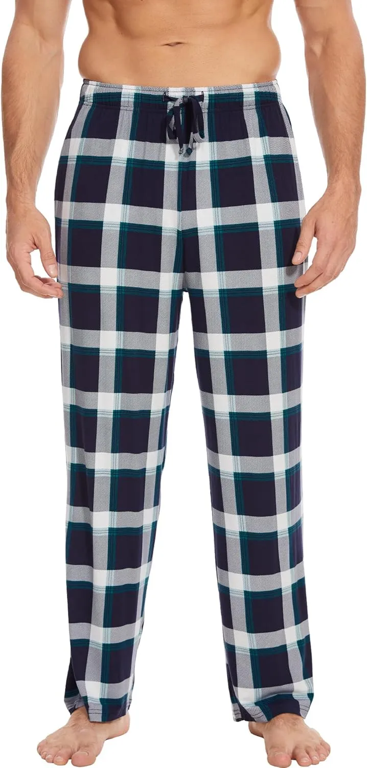 Mens Pajama Pants - Viscose Made from Bamboo, Soft Sleep Pants Comfy Drawstring Lounge Bottom with Pockets Sweatpants