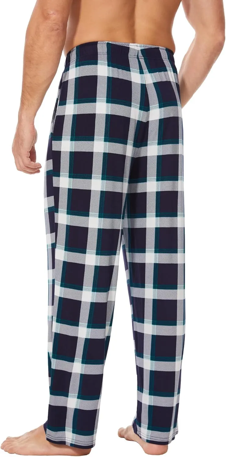 Mens Pajama Pants - Viscose Made from Bamboo, Soft Sleep Pants Comfy Drawstring Lounge Bottom with Pockets Sweatpants