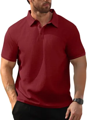 Men's Short Sleeve Breathable Quick-Dry Golf Polo Shirt - Stylish and Casual