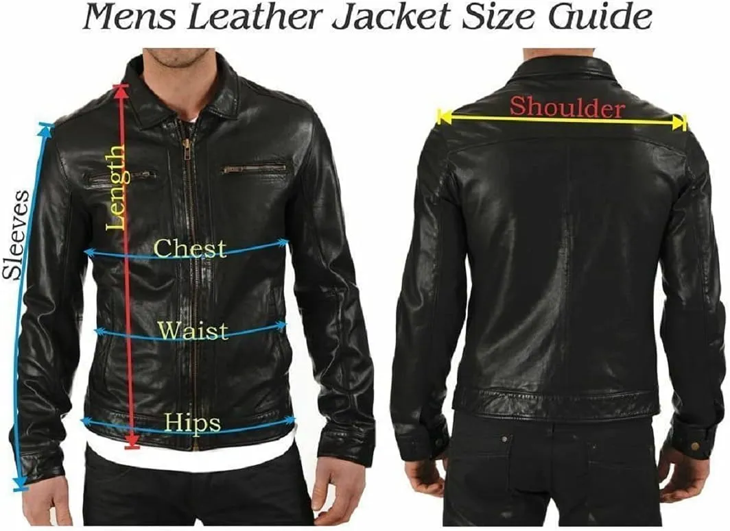 Mens White Real Leather Jackets Vintage Motorcycle Lambskin Leather Jacket Men