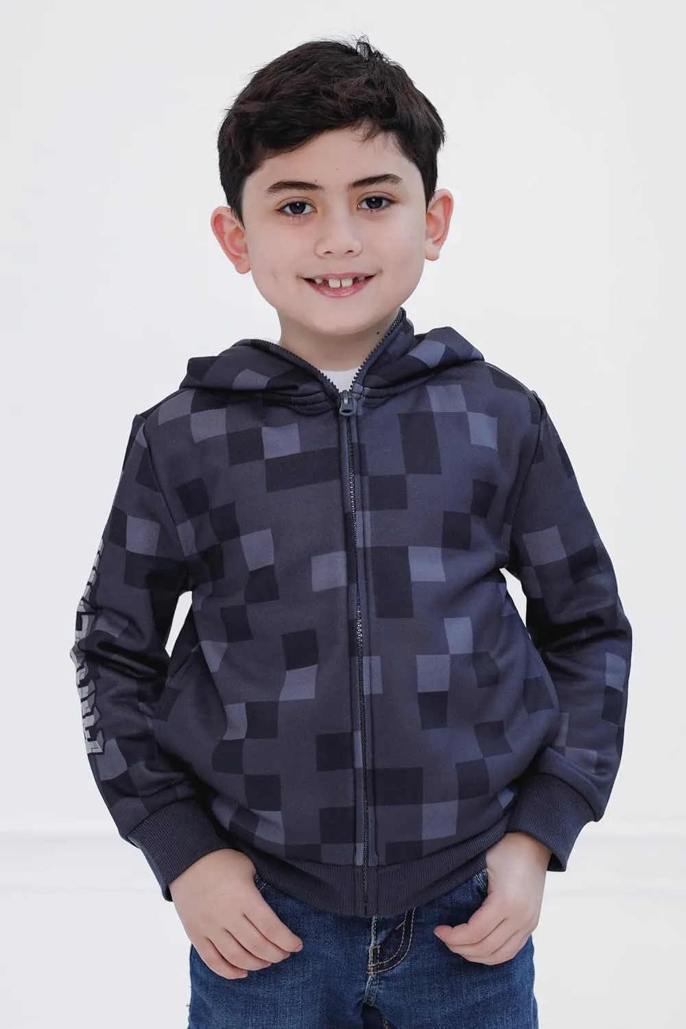 Minecraft Fleece Zip Up Hoodie Toddler to Big Kid Sizes (4-18-20)