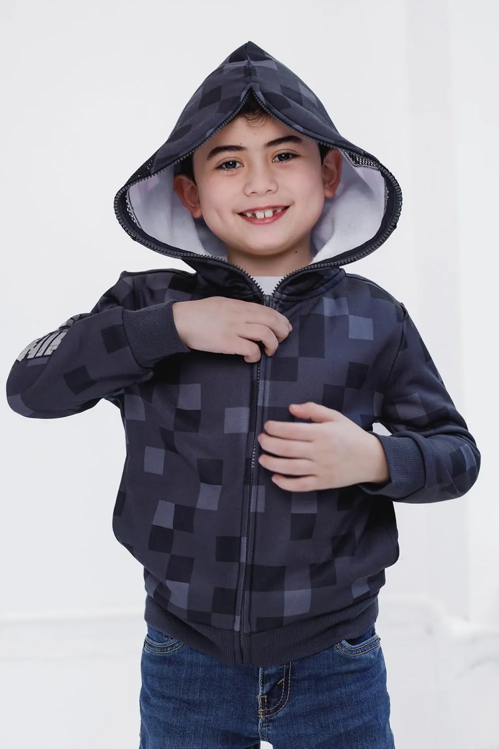Minecraft Fleece Zip Up Hoodie Toddler to Big Kid Sizes (4-18-20)