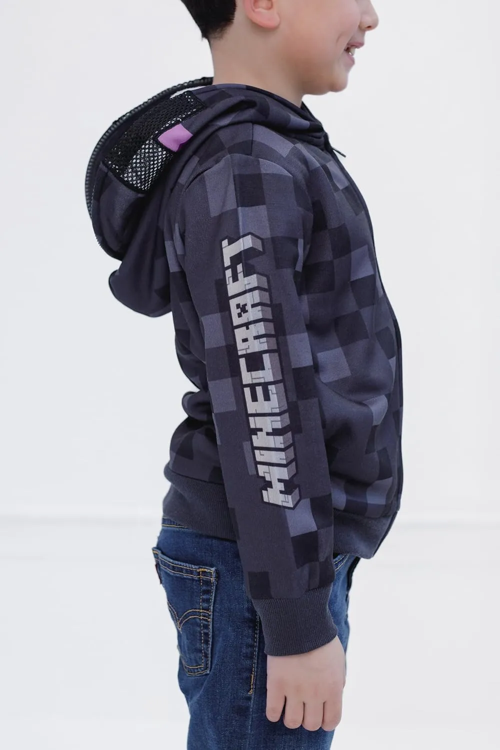 Minecraft Fleece Zip Up Hoodie Toddler to Big Kid Sizes (4-18-20)