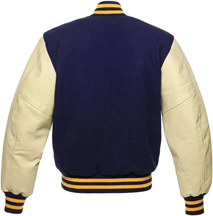 Mount Helicon Varsity Letterman Baseball Bomber Jackets Genuine Leather Sleeves & Multi Wool Color Options