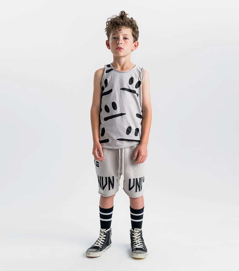 NUNUNU Kids Tank Tops, Unisex 100% Cotton Fun Print Sleeveless Shirts for Boys and Girls - Athletic and Casual Wear